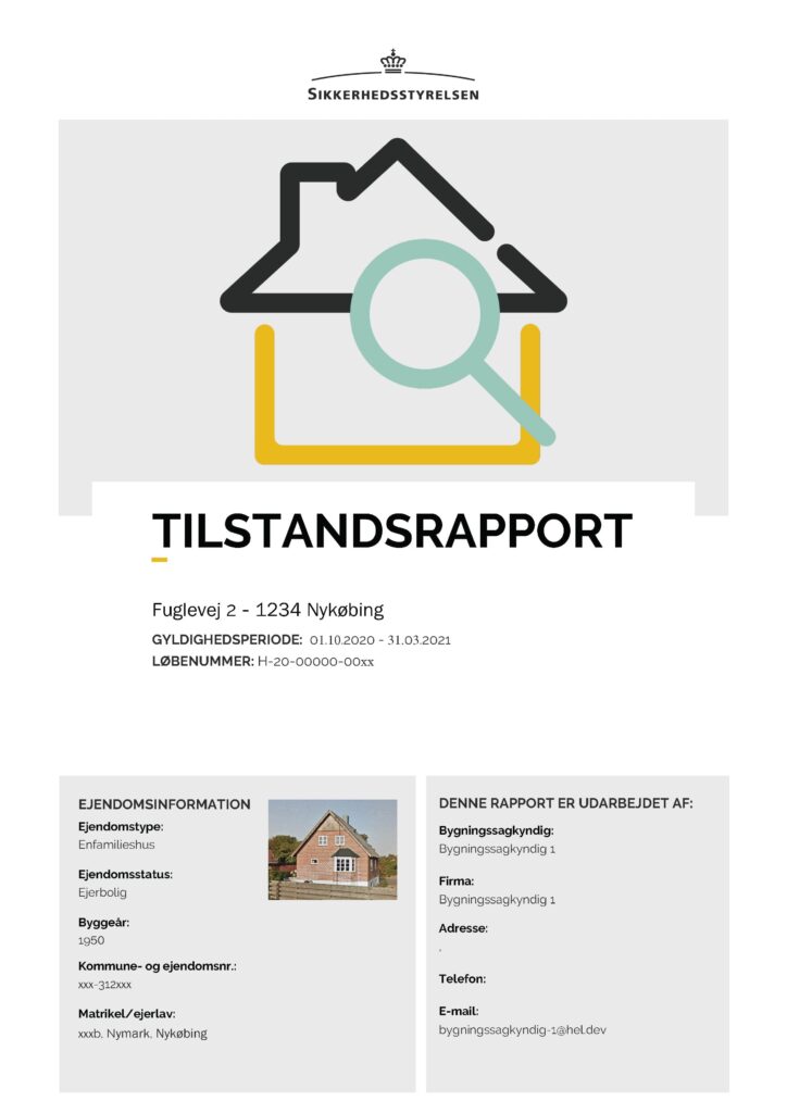 Eksempel på en tilstandsrapport